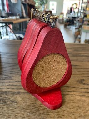 MCM wooden coaster set